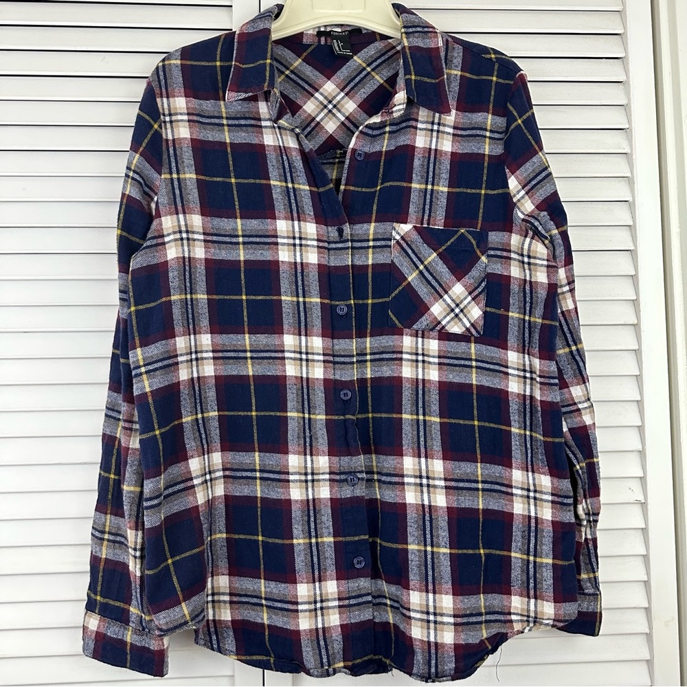 Forever 21 Plaid Flannel Button Down